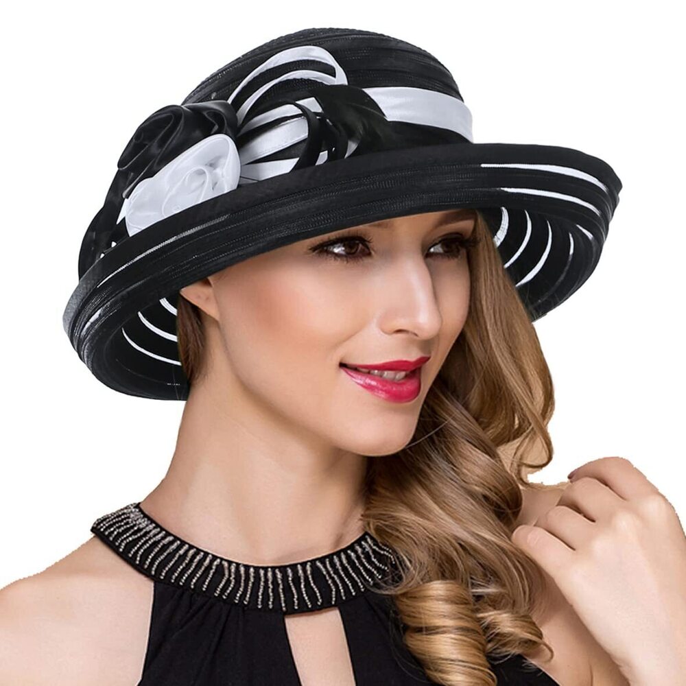 6831 Women Derby Church Dress Bucket Hat Fascinators Bridal Tea Party
